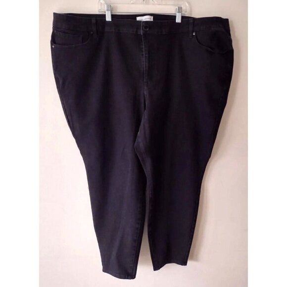 Lane Bryant Skinny Black Jeans Size 50x27 High Rise Stretch Denim High Waist - Picture 1 of 16